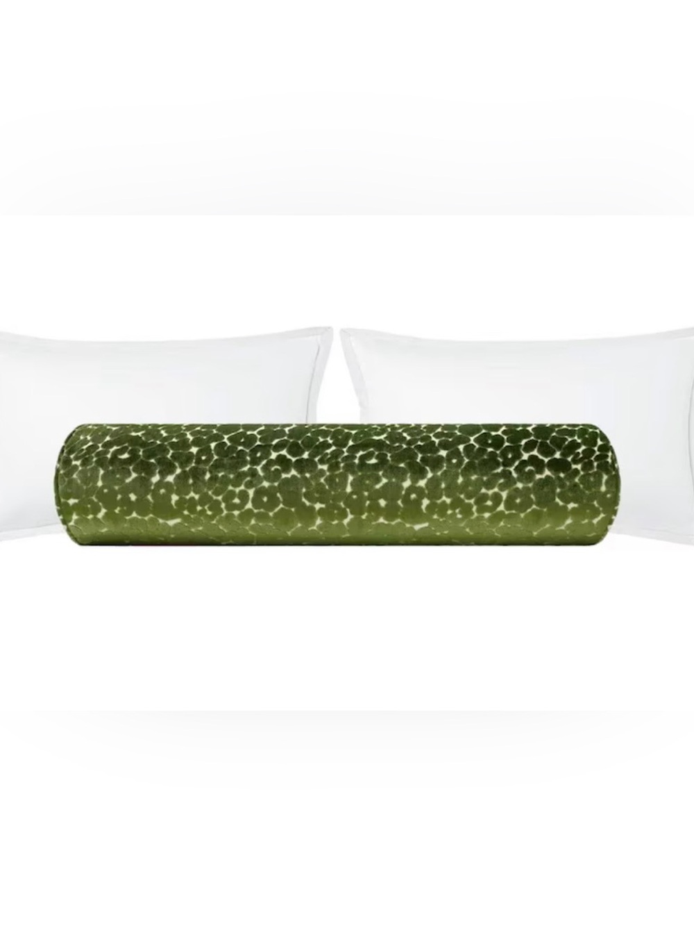 NEW Custom Green Animal Pattern Velvet Bolster Pillow - 9” x 48”